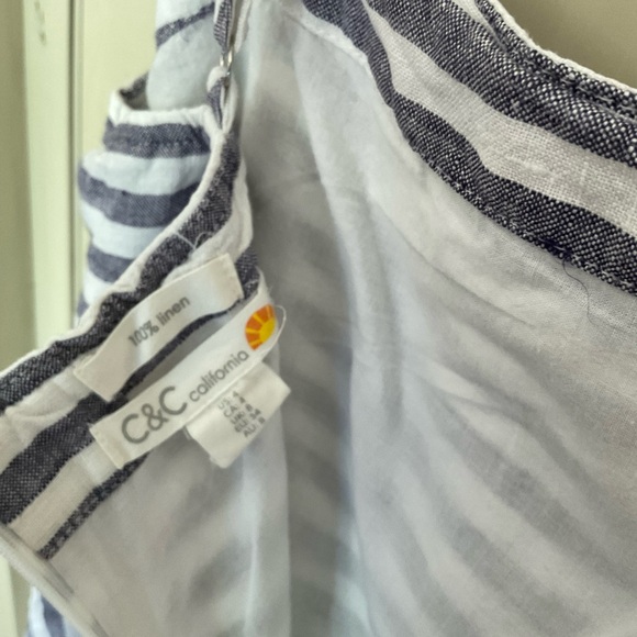 Ladies One piece Linen Romper Size 4 - Picture 3 of 3